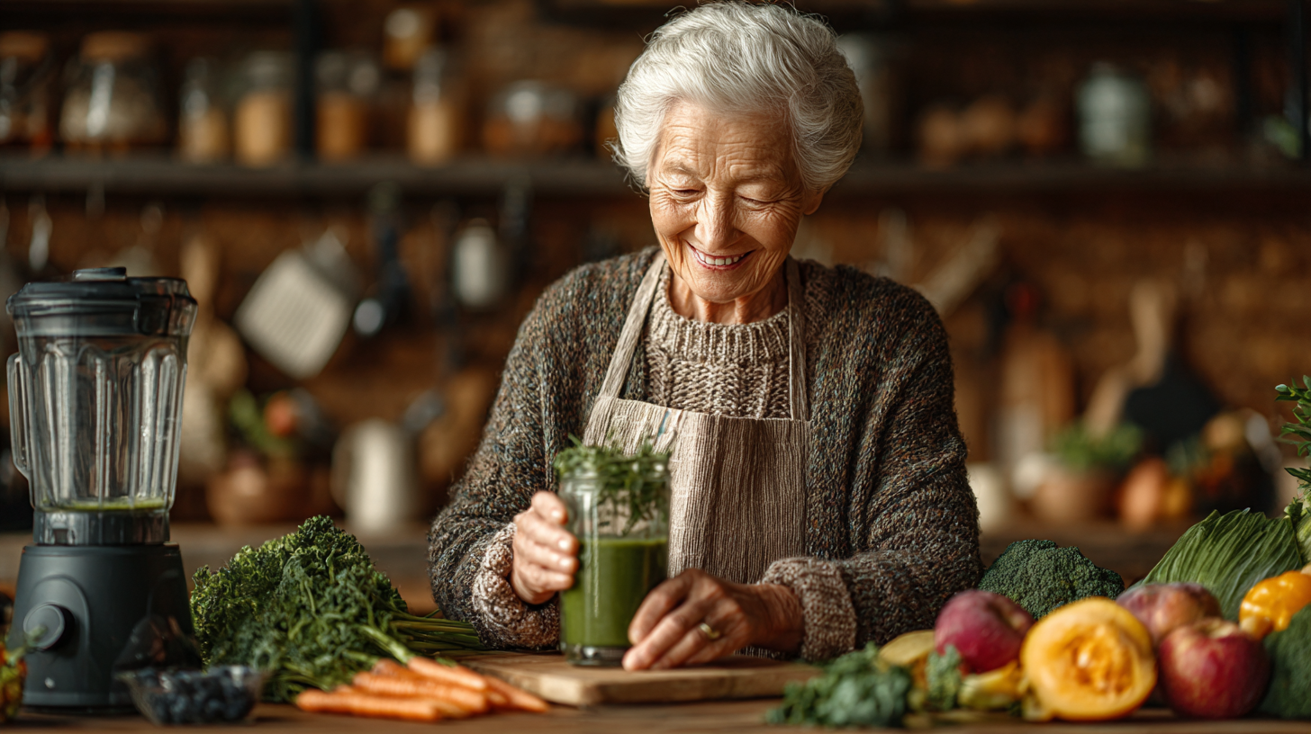 Spokojní seniori pri plánovaní zdravého jedla